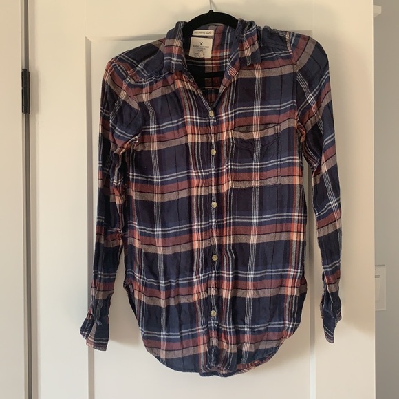 (X2 )American eagle Ahh-mazingly soft plaid long sleeved shirts - Picture 2 of 3